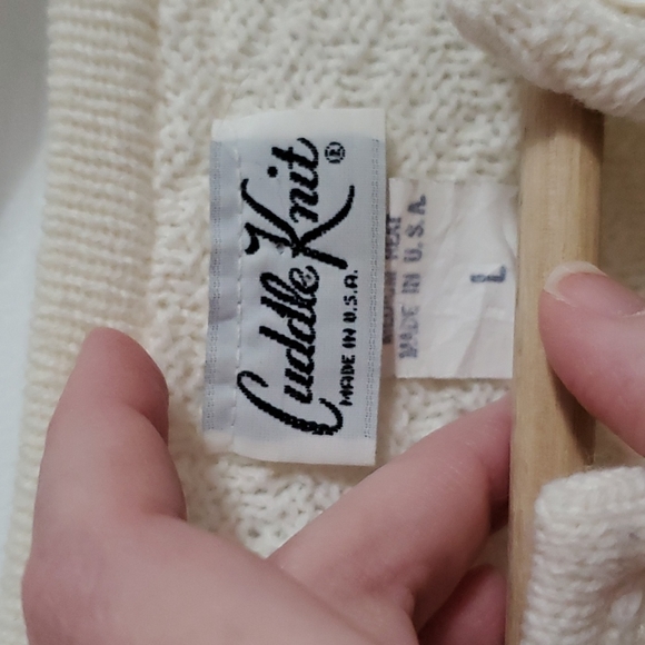 Vintage 100% acrylic knit cardigan - Size Large - Picture 6 of 6